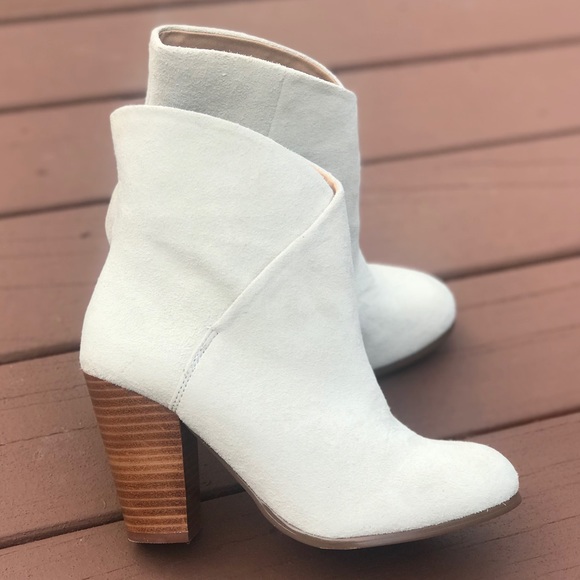 ivory suede booties
